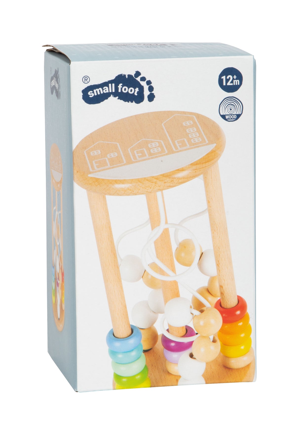 Houten Motoriekspel met Kralen & Lussen | Zintuiglijk Speelgoed voor Baby’s
