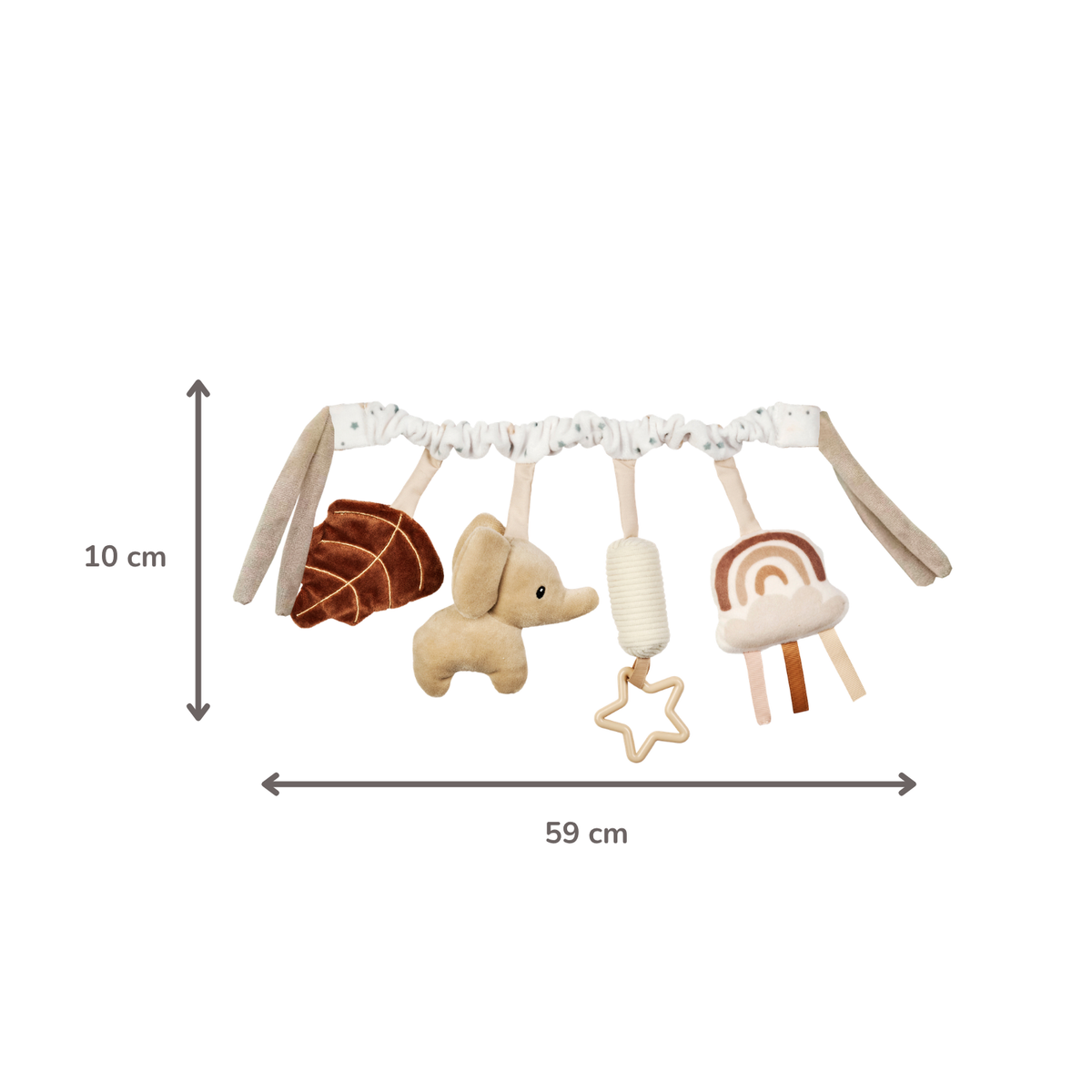 Nattou Lapidou Wagenspanner - Kinderwagen Activiteitenspiraal - Poederroze