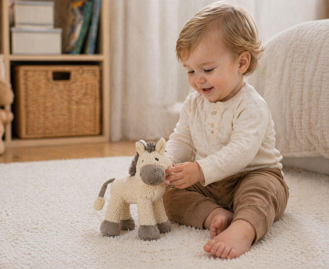 Happy Horse Paard Helma Knuffel 24cm - Beige - Baby Knuffel