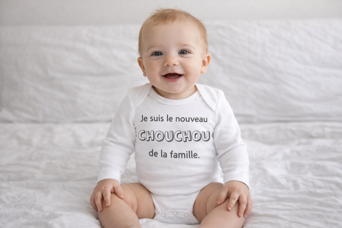 Bedrukte Body: Je suis le nouveau CHOUCHOU de la famille