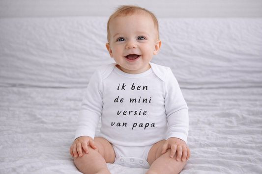 Bedrukte Body: Ik ben de mini versie van papa