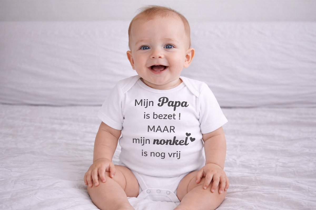 Bedrukte Body: Mijn papa is bezet! Maar mijn nonkel is nog vrij