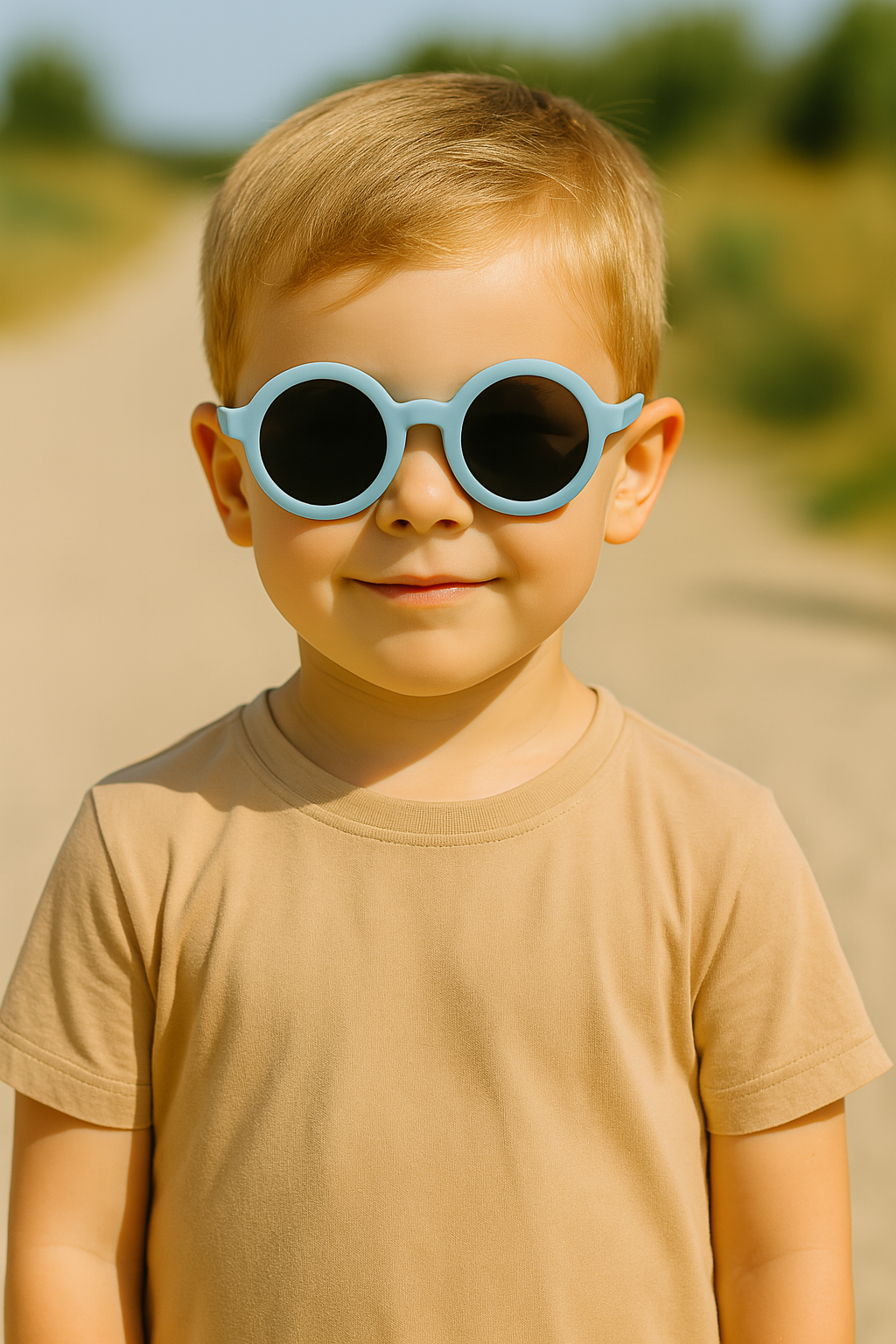 Retro Zonnebril Kind Blauw