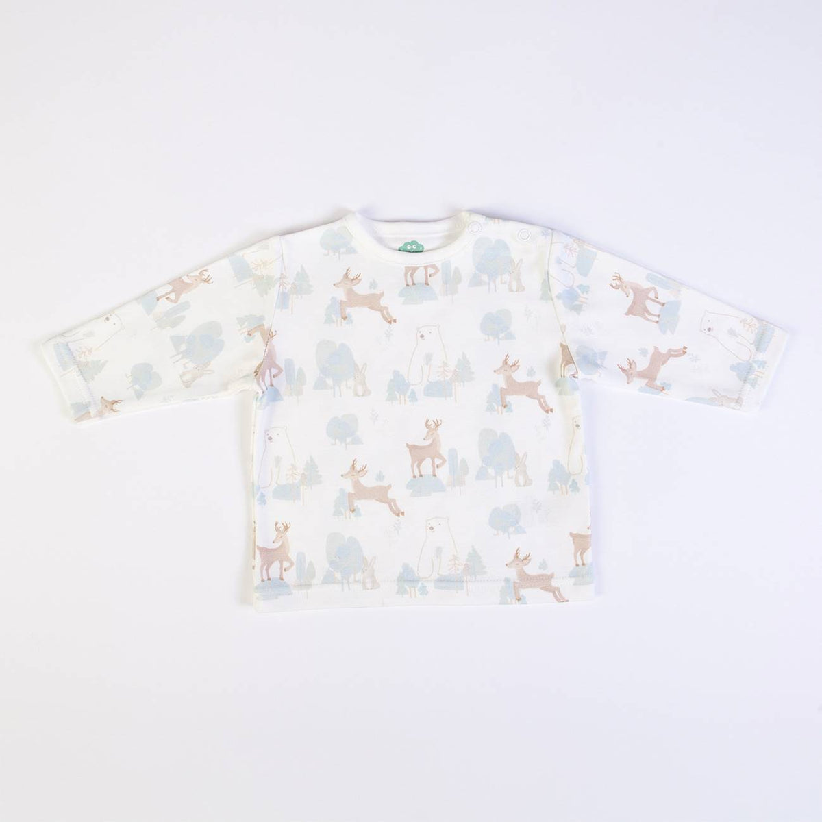 FS Baby - Baby Kledingset 2-delig – Bruine Salopette & Shirt met Bosdieren