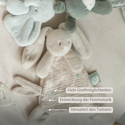 LouLou Mini Comforter Rabbit - Baby Blanket - 25 cm - Sand