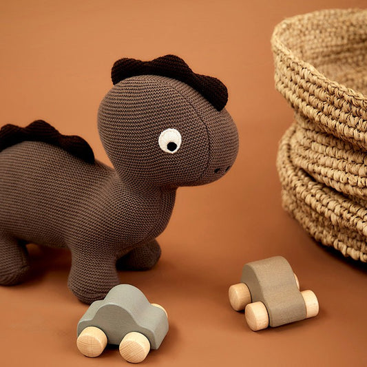 Nuuroo Maja Dino Knuffel – Grote Dinosaurus Knuffel van Biologisch Katoen - grijs