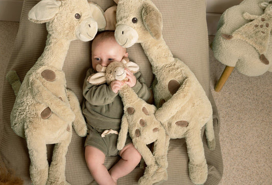 Happy Horse Giraf Gus Rammelaar 18 cm - Beige - Baby cadeau