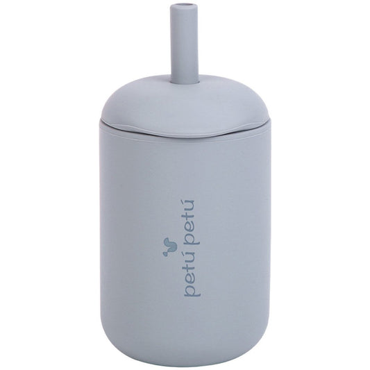 Petú Petú Ivy Siliconen Beker met Rietje – Baby Drinkbeker – BPA-vrij – Oefenbeker Peuter – 175 ml – Roze, Beige of Blauw (WEB ONLY)