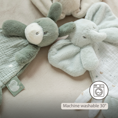 LouLou Mini Comforter Donkey - Baby Blanket
 - 25 cm - Linden Green