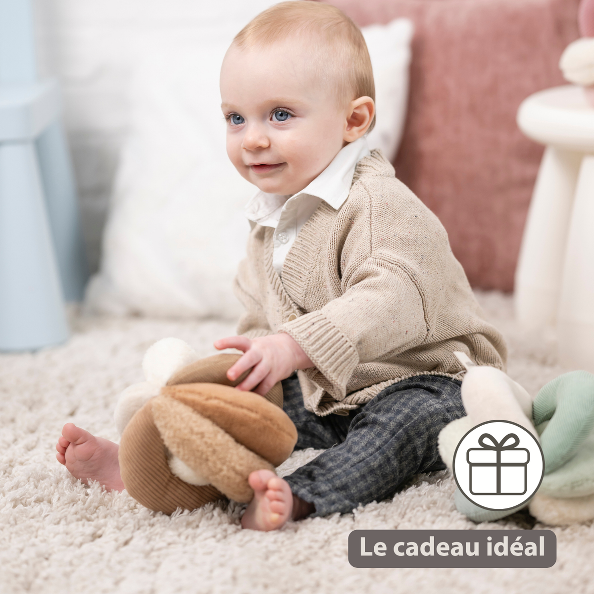 Lapidou Ball - Activity Plush - 17 cm - Sand