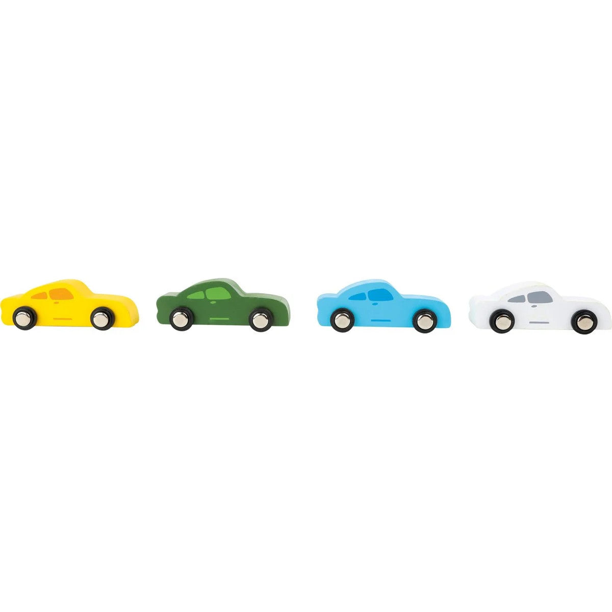 Houten Autotransporter met 4 Auto’s | Speelgoed Vrachtwagen voor Kinderen