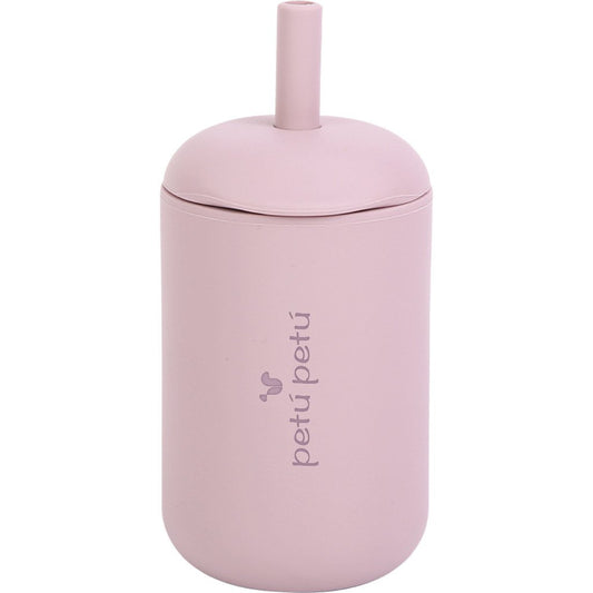 Petú Petú Ivy Siliconen Beker met Rietje – Baby Drinkbeker – BPA-vrij – Oefenbeker Peuter – 175 ml – Roze, Beige of Blauw (WEB ONLY)