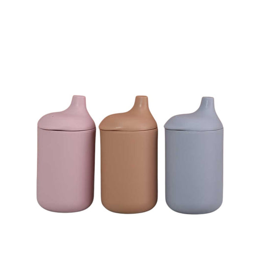 Petú Petú Ivy Siliconen Beker  – Baby Drinkbeker – BPA-vrij – Oefenbeker Peuter – 175 ml – Roze, Beige of Blauw(WEB ONLY)
