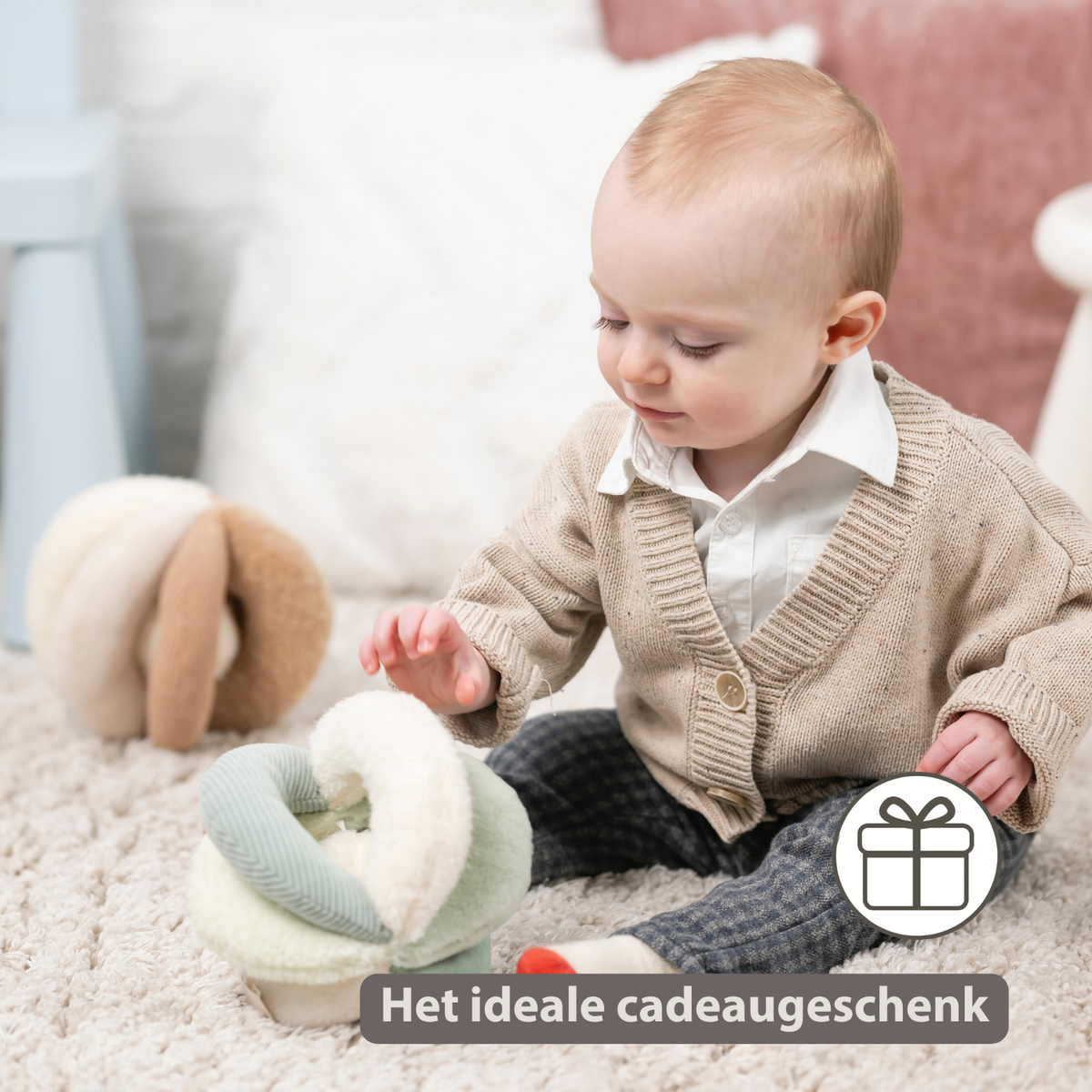 Lapidou Ball - Activity Plush - 17 cm - Linden Green