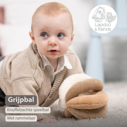 Lapidou Ball - Activity Plush - 17 cm - Sand