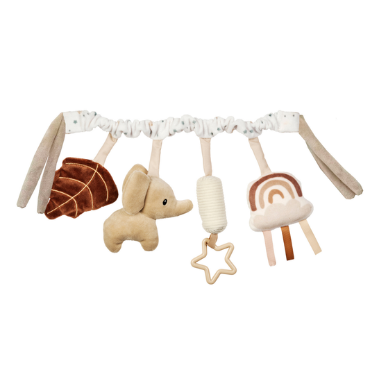 Nattou Lapidou Wagenspanner - Kinderwagen Activiteitenspiraal - Poederroze