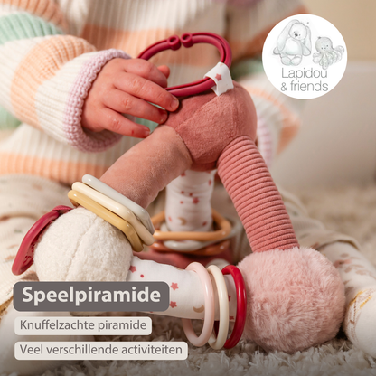 Lapidou Soft Activity Pyramid - 20 cm - Powder Pink