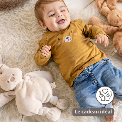 Lapidou Cuddly Rabbit - 30 cm - Soft Baby Plush - Sand