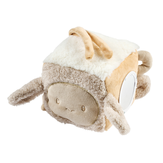 Nattou Lapidou Zachte Activiteiten Kubus - 18 cm - Beige