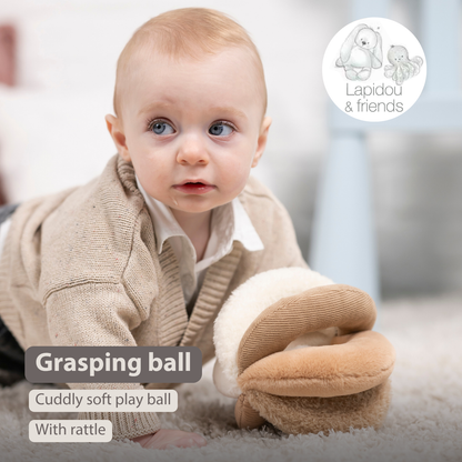 Lapidou Ball - Activity Plush - 17 cm - Sand