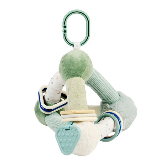 Nattou Lapidou Soft activiteiten driehoek - 20 cm - Linden Green