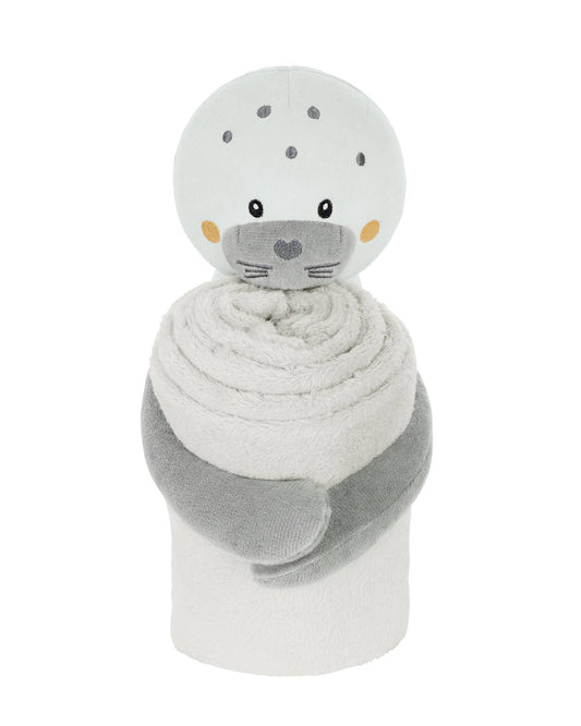 Knuffel & Deken Cadeauset zeehondje – Zacht & Lief Geboortecadeau