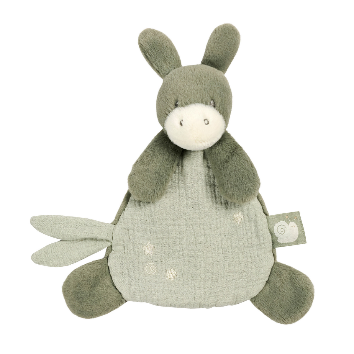 LouLou Mini Comforter Donkey - Baby Blanket
 - 25 cm - Linden Green