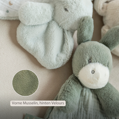 LouLou Mini Comforter Donkey - Baby Blanket
 - 25 cm - Linden Green