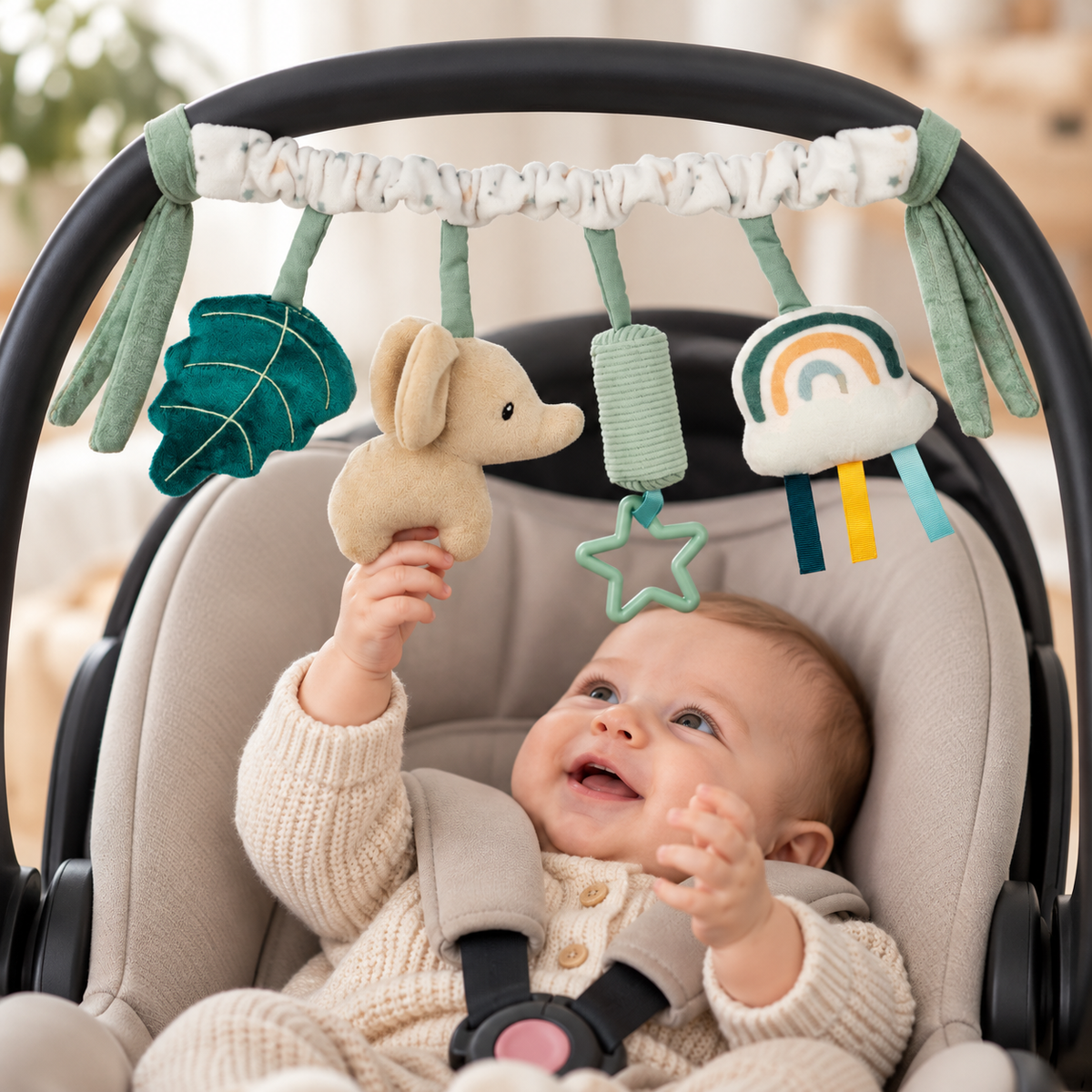 Nattou Lapidou Wagenspanner - Kinderwagen Activiteitenspiraal - linden green