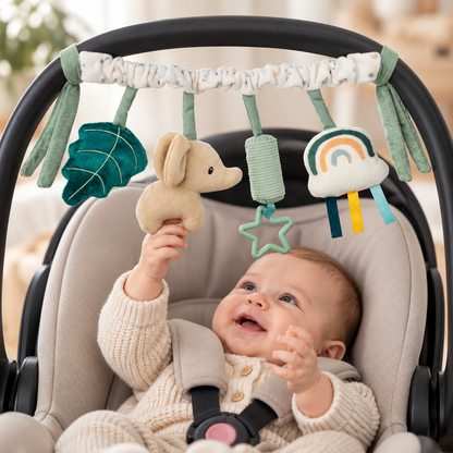 Nattou Lapidou Wagenspanner - Kinderwagen Activiteitenspiraal - linden green