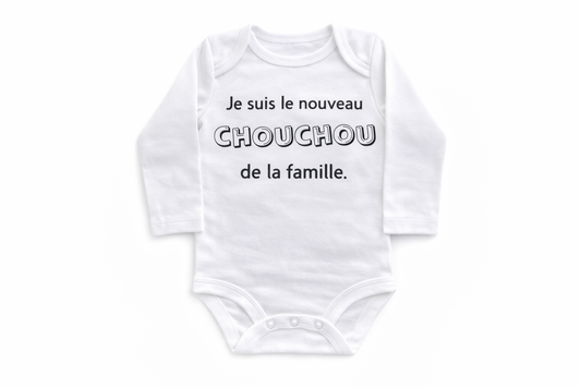 Bedrukte Body: Je suis le nouveau CHOUCHOU de la famille
