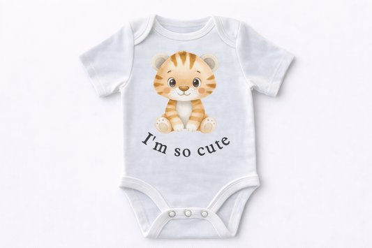 Bedrukte Body: Baby tijger
