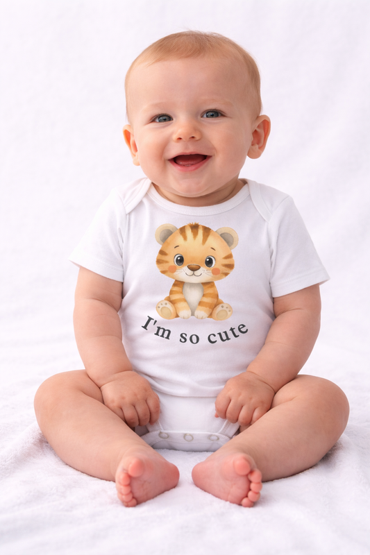 Bedrukte Body: Baby tijger