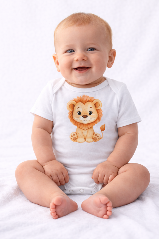 Bedrukte Body: Baby leeuw