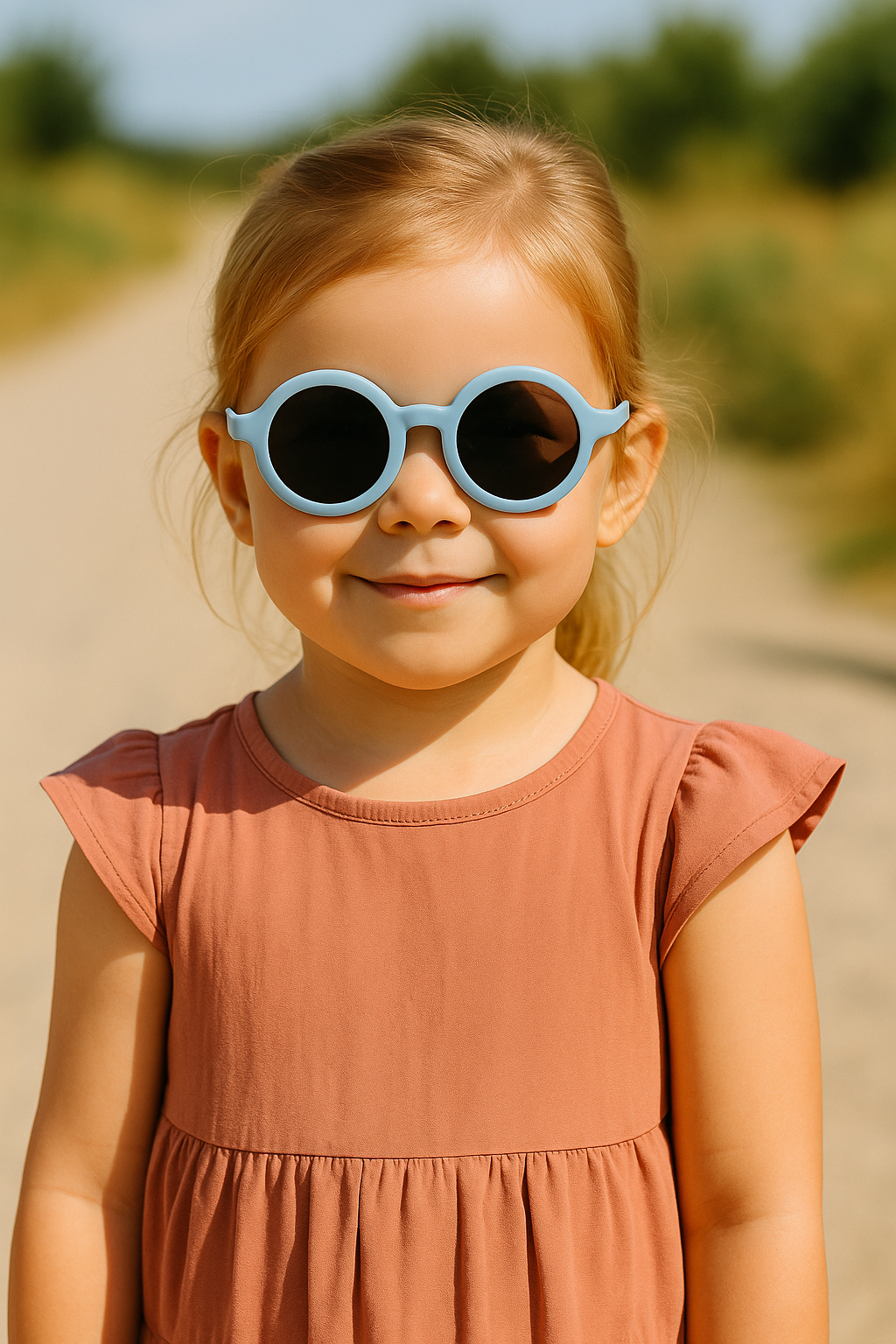 Retro Zonnebril Kind Blauw