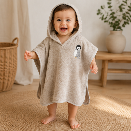 Celsa Poncho Pinguin – Zachte Kinderbadponcho met Capuchon (WEB ONLY)