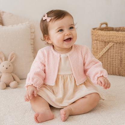 Roze Babyjurkje met Bijpassend Bolerootje