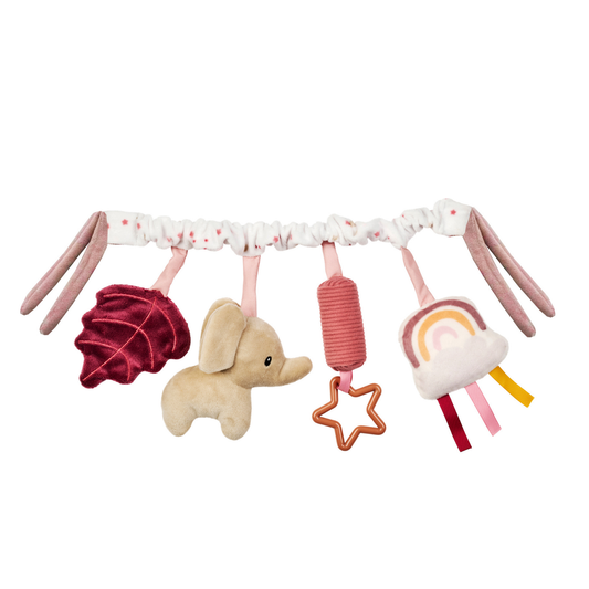 Nattou Lapidou Wagenspanner - Kinderwagen Activiteitenspiraal - donker roze