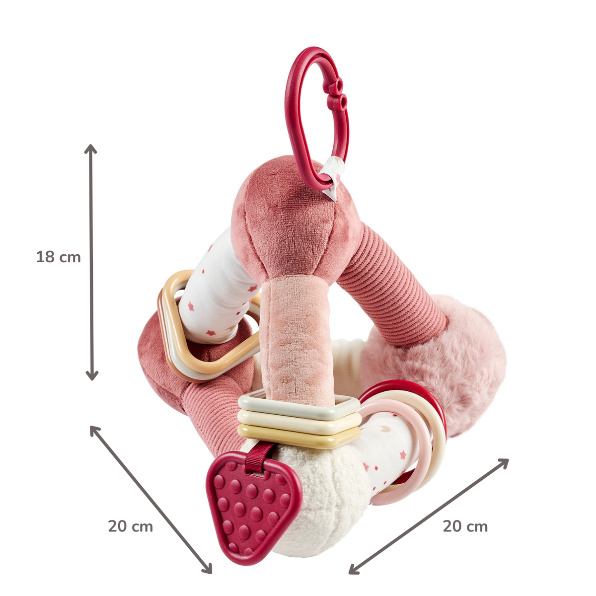 Lapidou Soft Activity Pyramid - 20 cm - Powder Pink