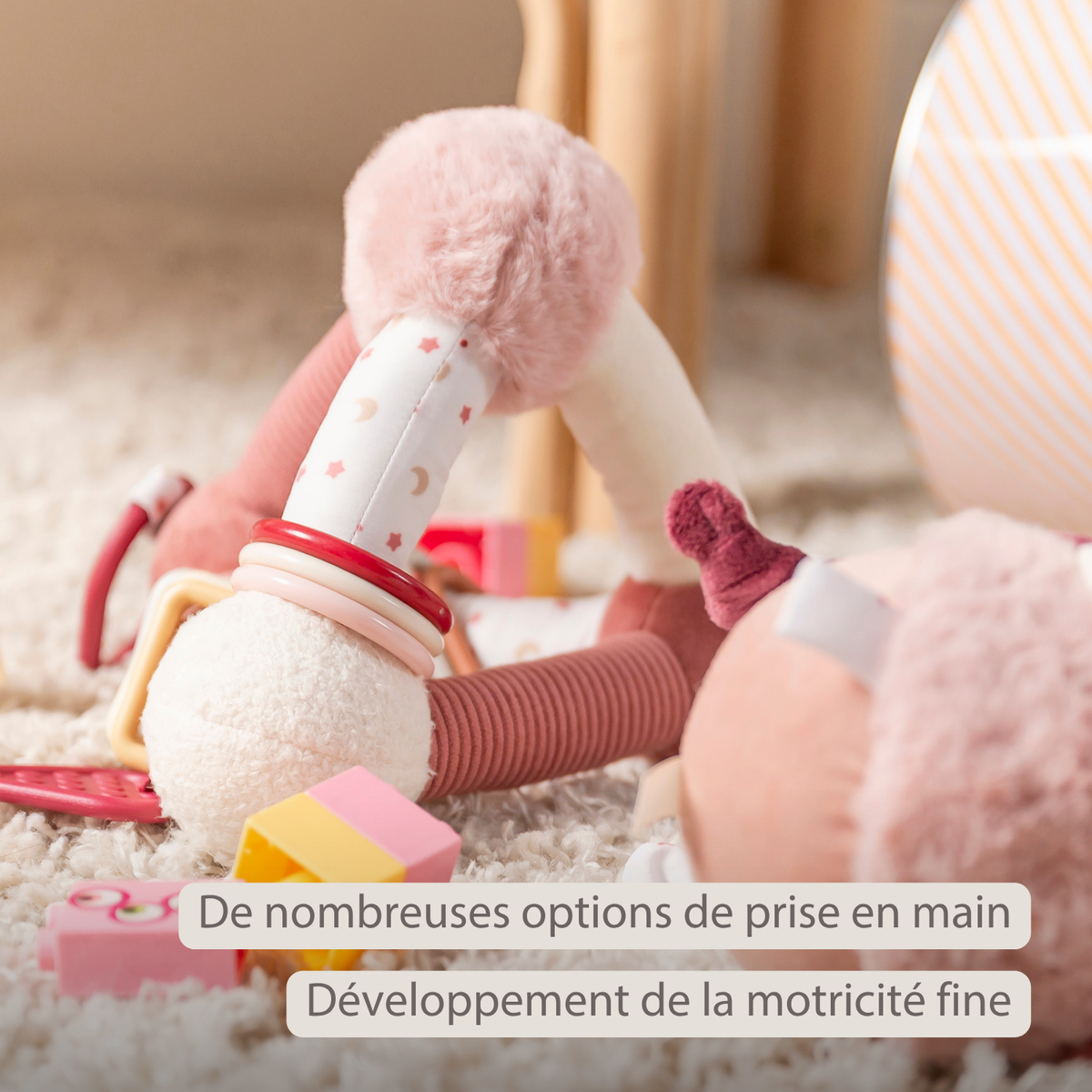 Lapidou Soft Activity Pyramid - 20 cm - Powder Pink