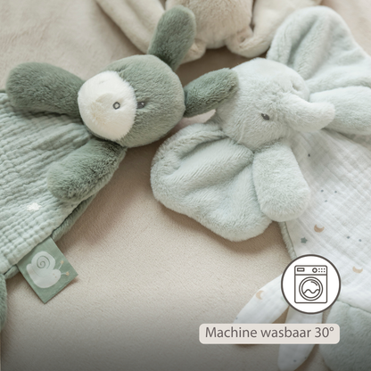 LouLou Mini Comforter Donkey - Baby Blanket
 - 25 cm - Linden Green