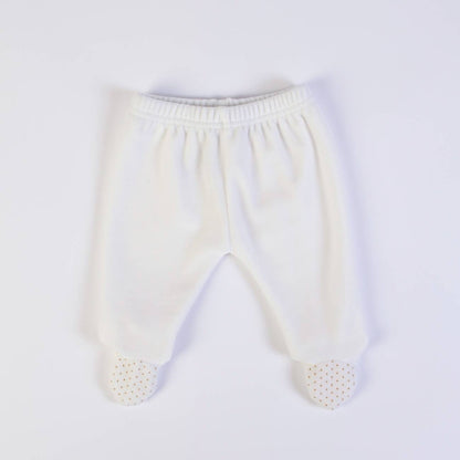 FS Baby - 2-delig Velours Babysetje Beer met Ballonnen – Shirt met Kraag & Broek met Voetjes