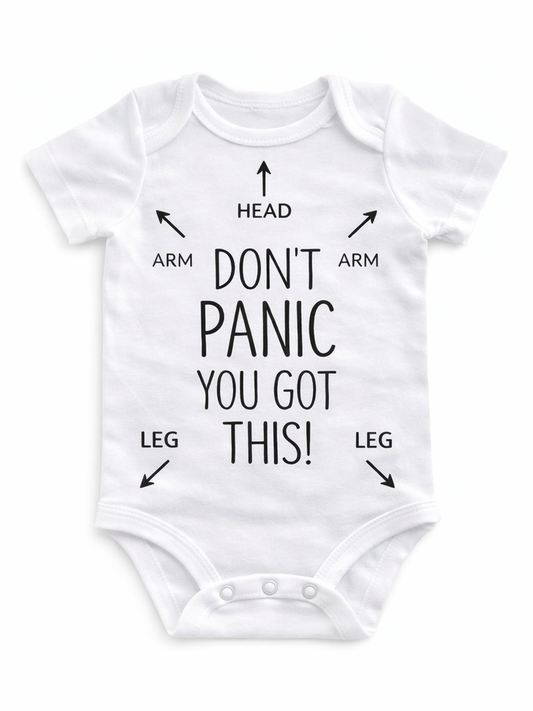 Bedrukte Body: Don't panic you got this