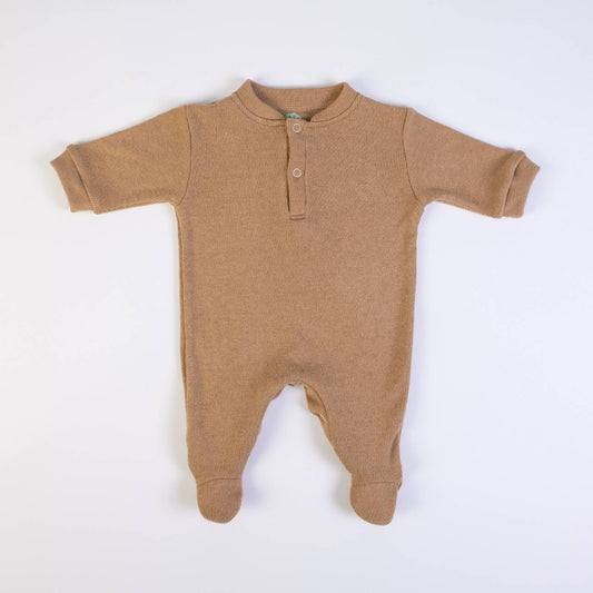 FS Baby Gebreide Babyset Bruin – Babygrow met Bijpassend Mutsje