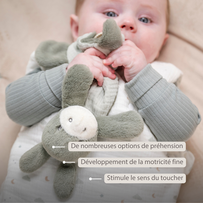 LouLou Mini Comforter Donkey - Baby Blanket
 - 25 cm - Linden Green
