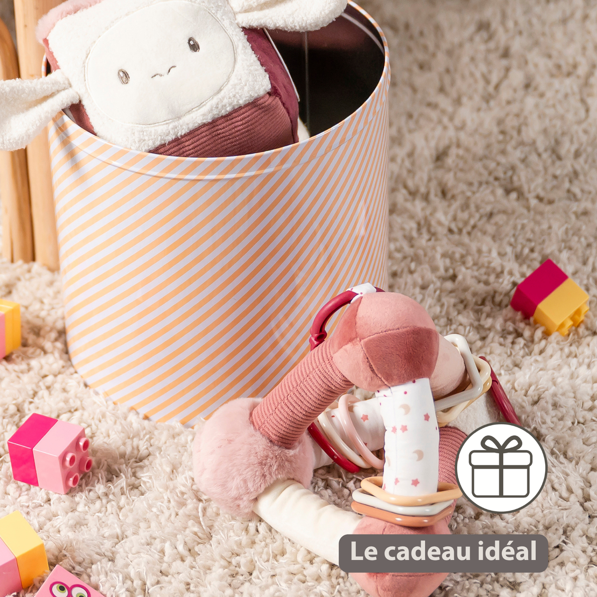 Lapidou Soft Activity Pyramid - 20 cm - Powder Pink