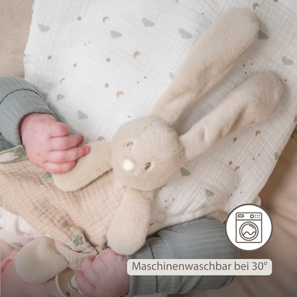 LouLou Mini Comforter Rabbit - Baby Blanket - 25 cm - Sand