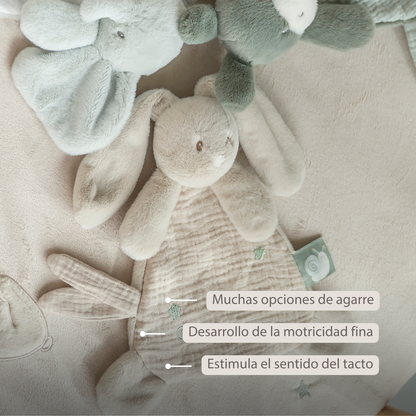 LouLou Mini Comforter Rabbit - Baby Blanket - 25 cm - Sand