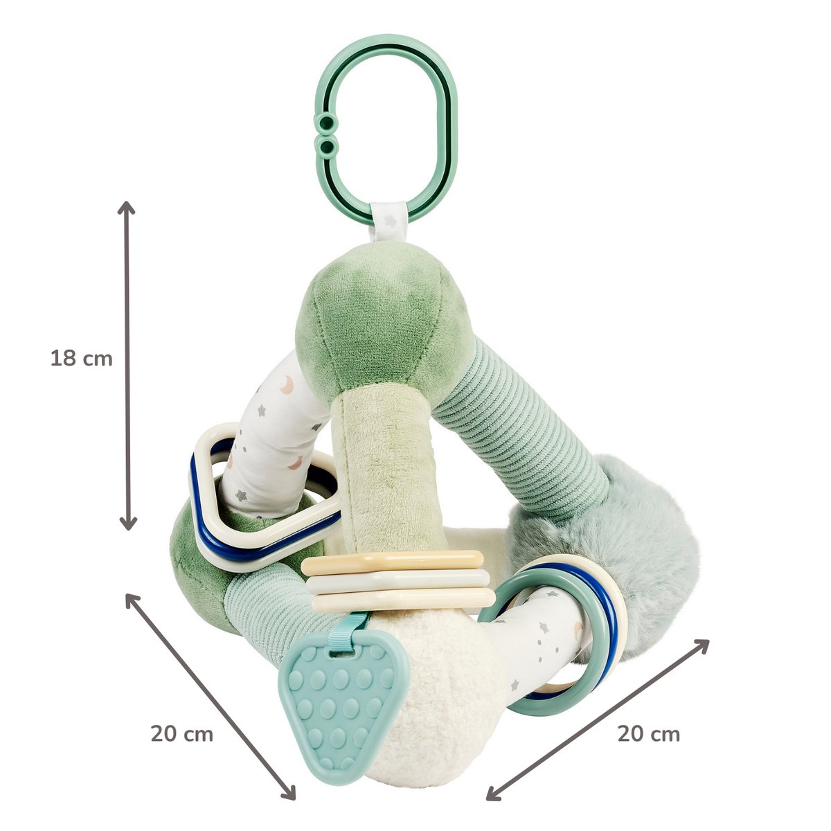 Lapidou Soft Activity Pyramid - 20 cm - Linden Green