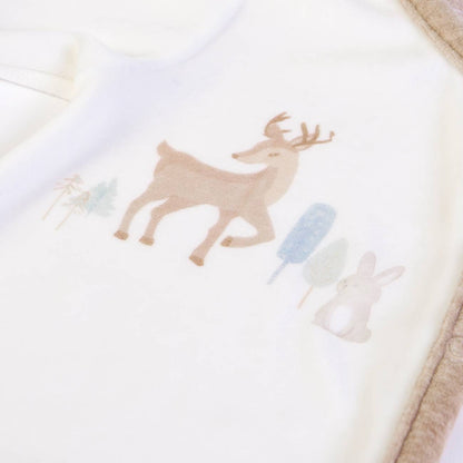 FS Baby - Baby kruippakje Hert – Velours met Voetjes & Drukknoopsluiting